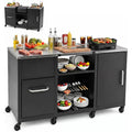 Outdoor BBQ Prep Station Table