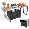 Mobile Stainless Steel BBQ Grill Cart