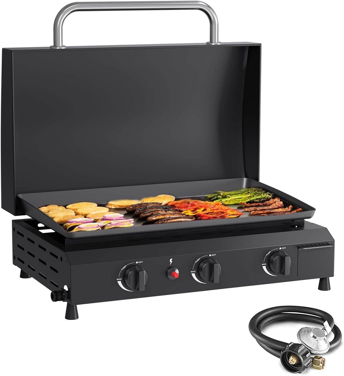 3 Burner Portable Gas Griddle