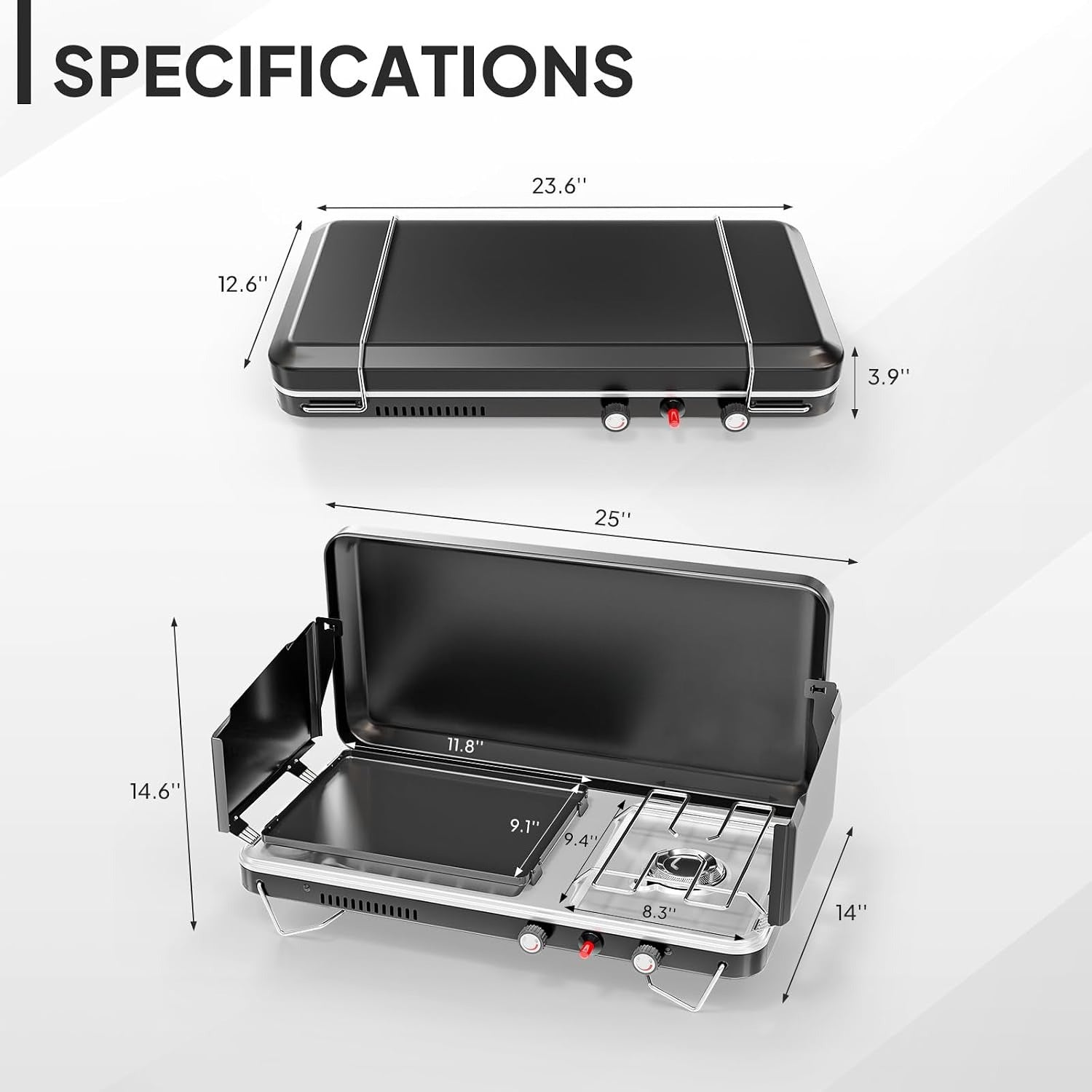 2-in-1 Portable Propane Grill