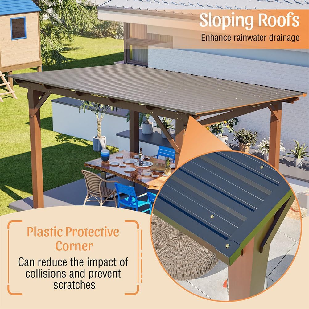 Waterproof Fir Wood Patio Pergola