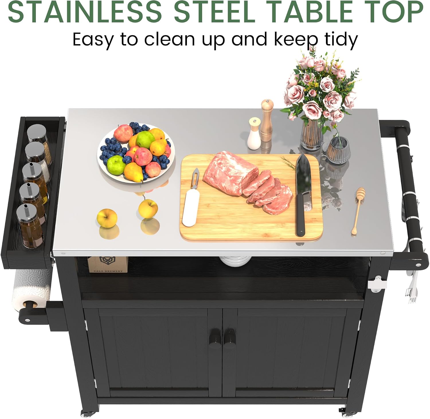Mobile HIPS Outdoor BBQ Prep Cart