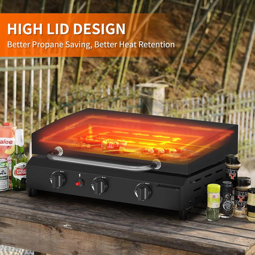 3 Burner Portable Gas Griddle