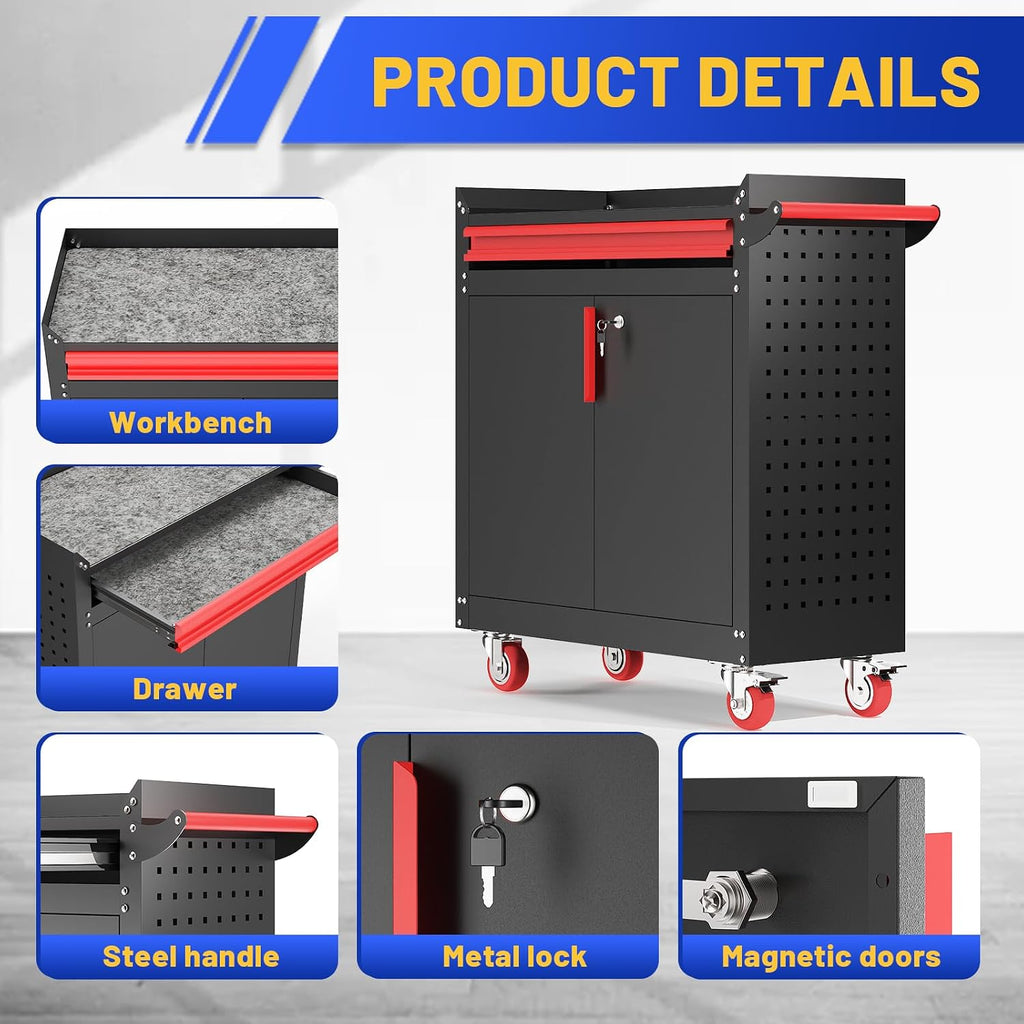 Rolling Outdoor BBQ Grill Cart