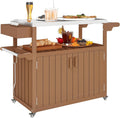 Wheeled Outdoor Bar Prep Cart