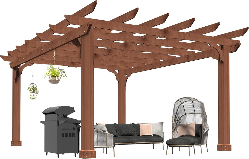Cedar Wood Outdoor Patio Pergola