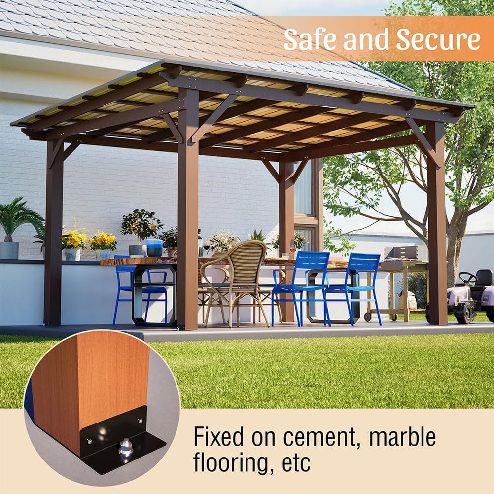 Waterproof Fir Wood Patio Pergola