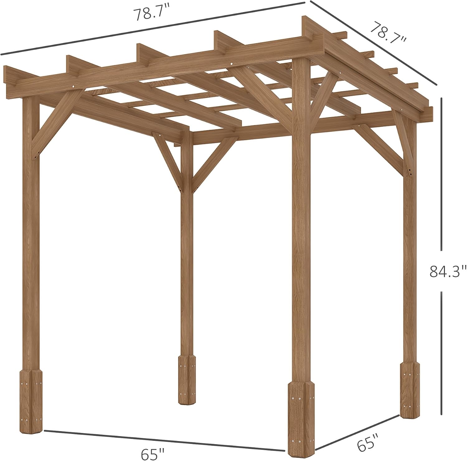 Wood Plant Trellis Garden Pergola
