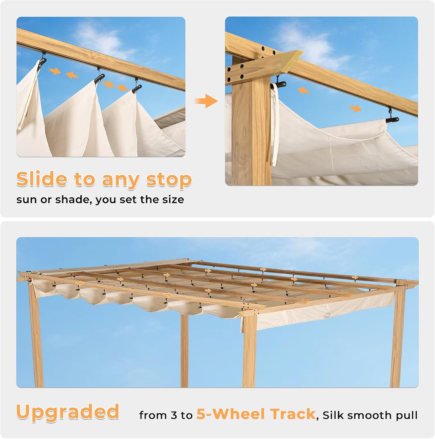 Aluminum Retractable Patio Pergola