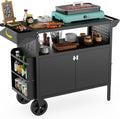 Mobile Outdoor BBQ Grill Cart Table