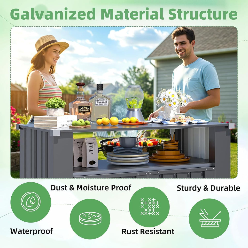 Rolling Outdoor Grill Table