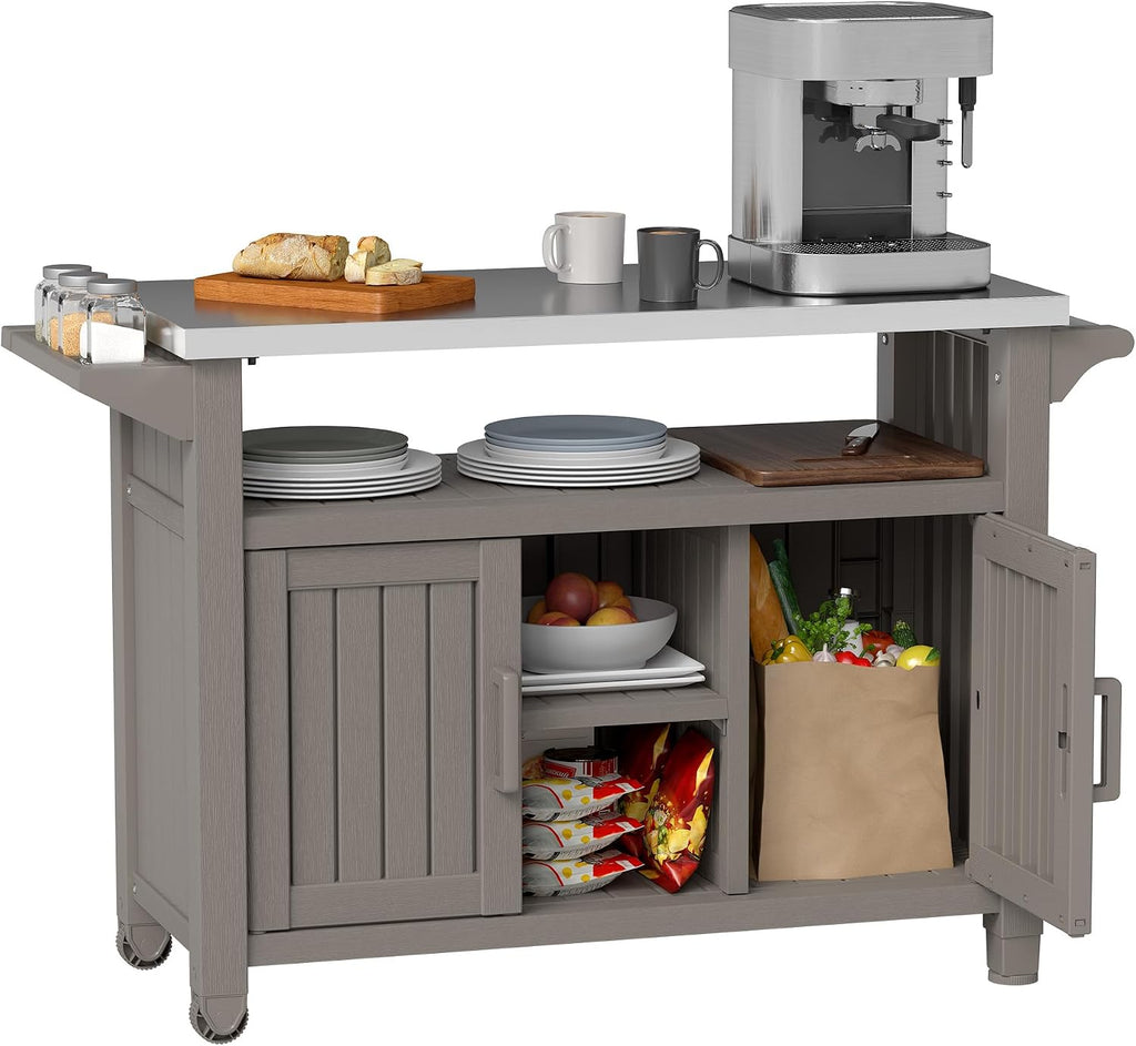 Wheeled Outdoor Grill Cart