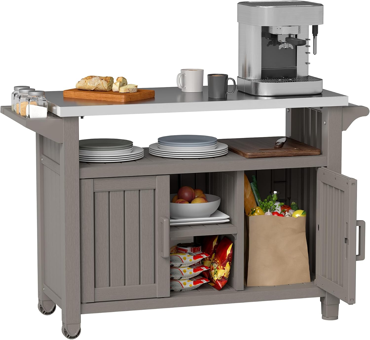 Wheeled Outdoor Grill Cart