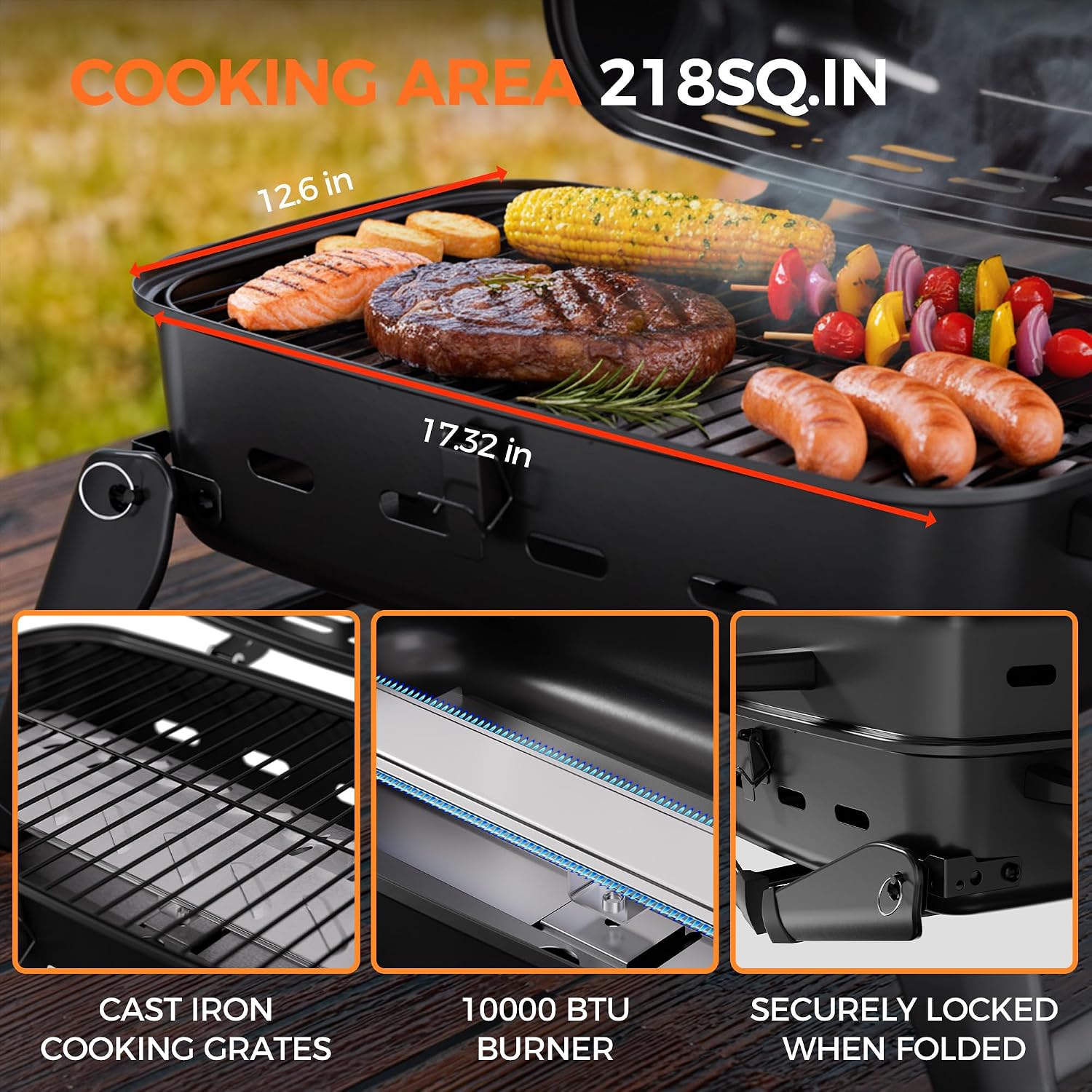 Portable Tabletop Propane Grill
