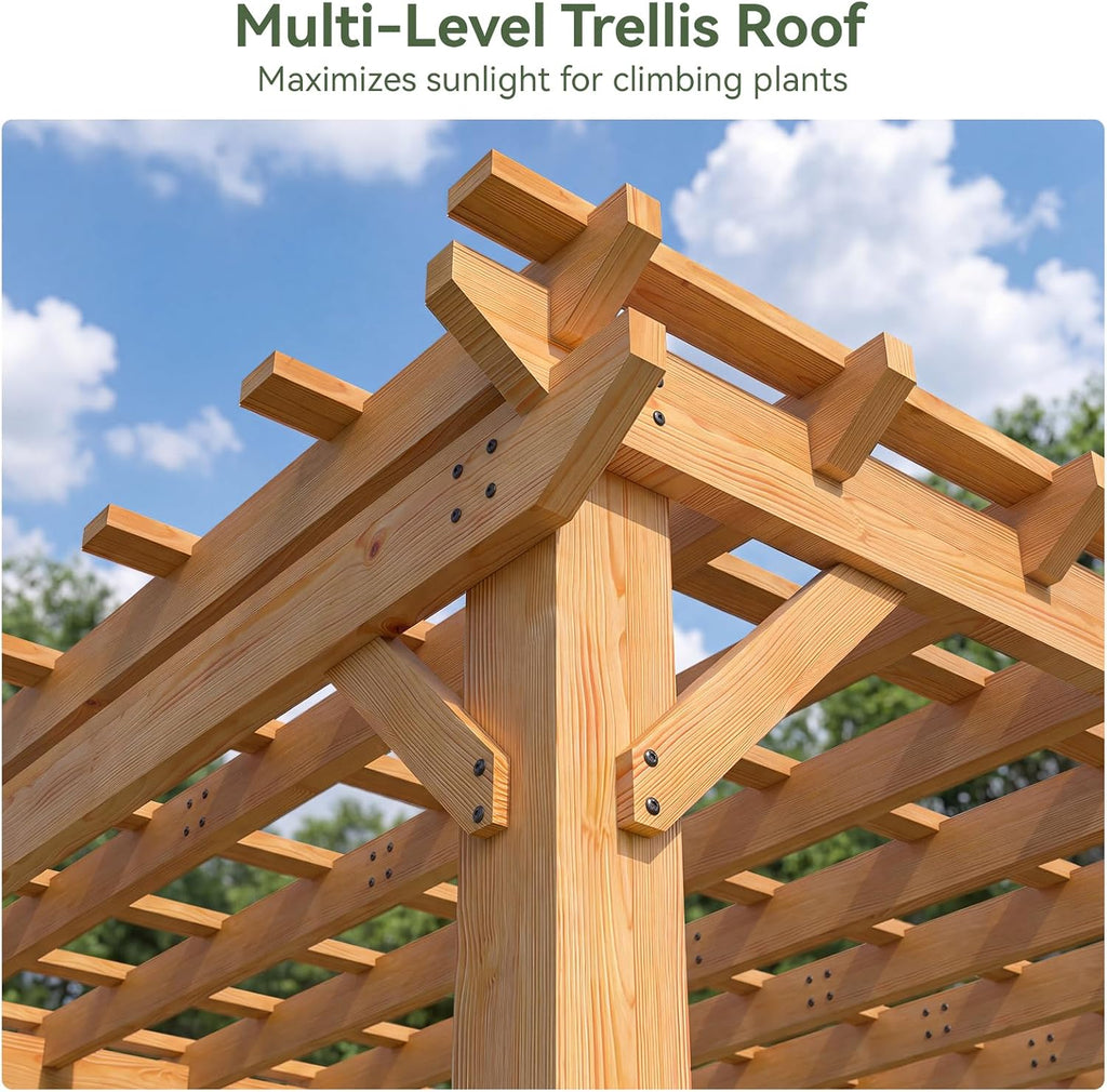 Cedar Wood Trellis Patio Pergola