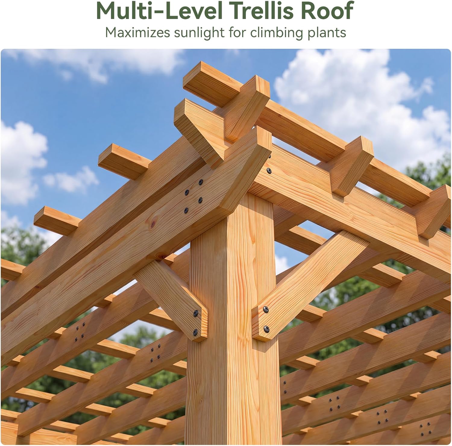 Cedar Wood Trellis Patio Pergola