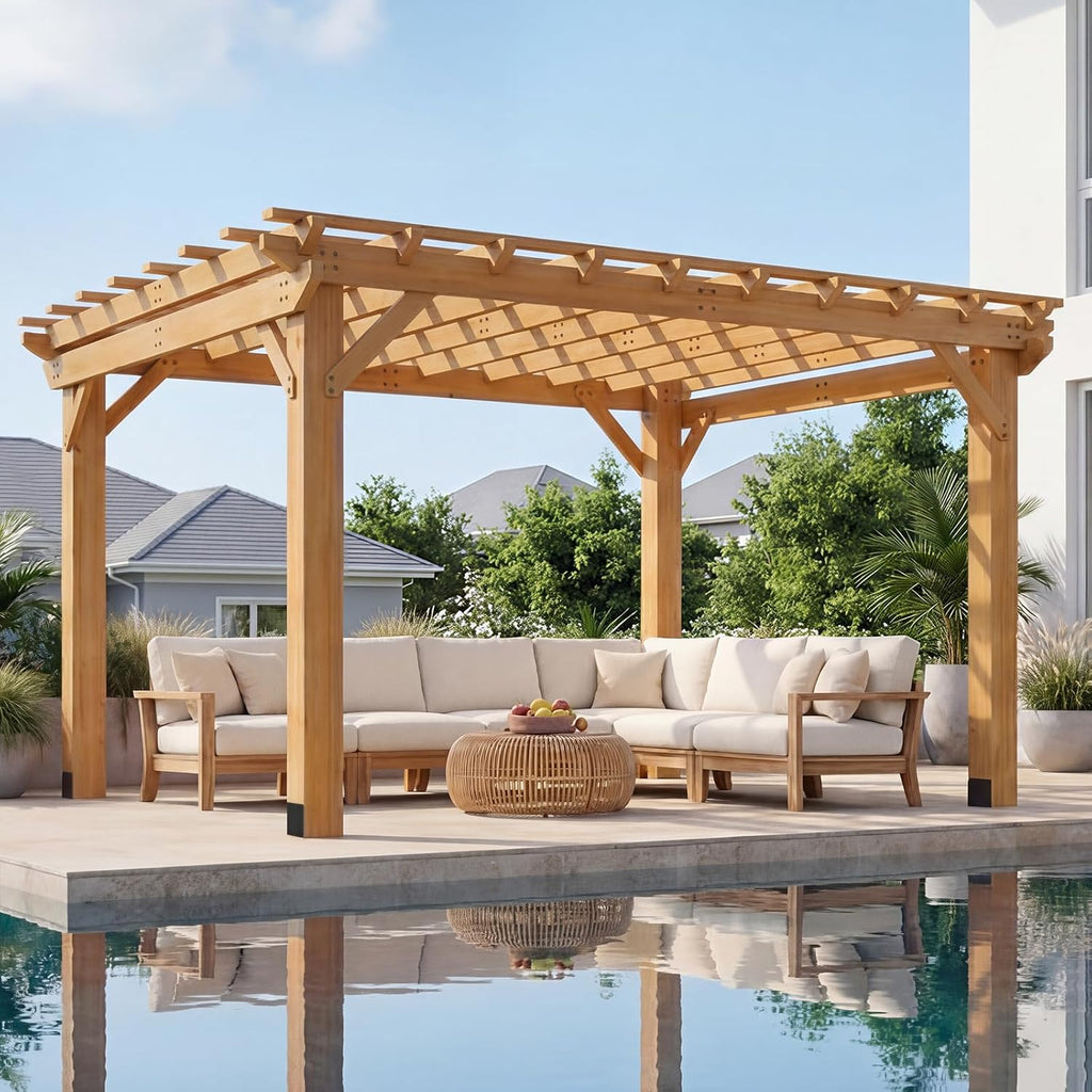Cedar Wood Trellis Patio Pergola