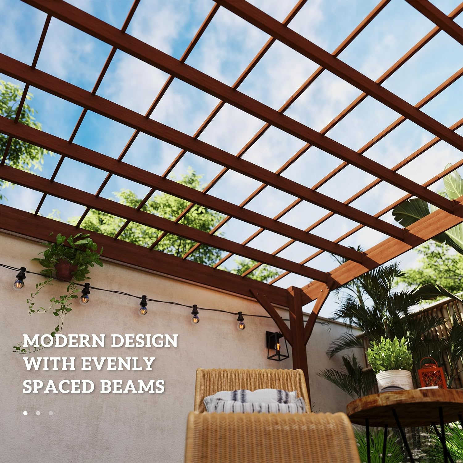 Wood Patio Garden Plant Pergola