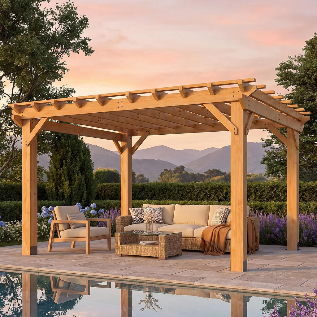 Cedar Wood Trellis Patio Pergola