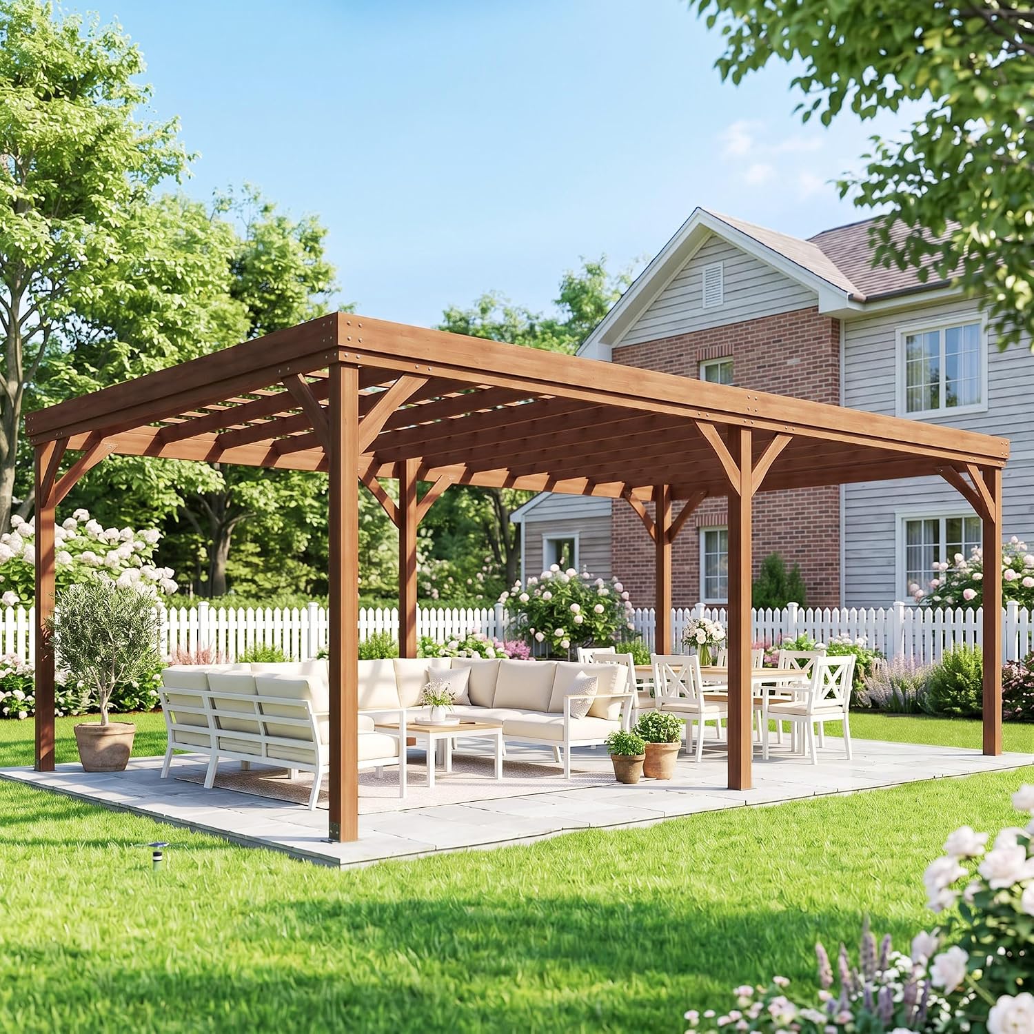Wood Patio Garden Plant Pergola