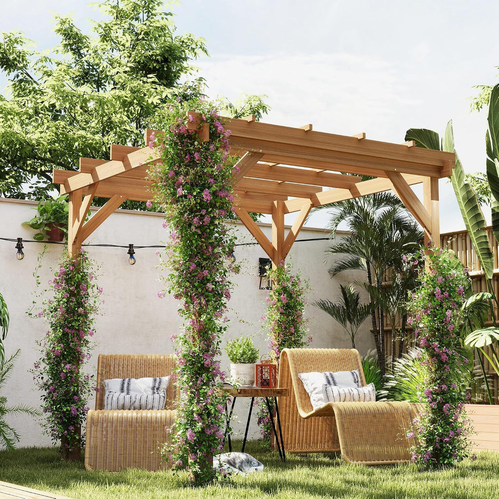 Wood Plant Trellis Garden Pergola