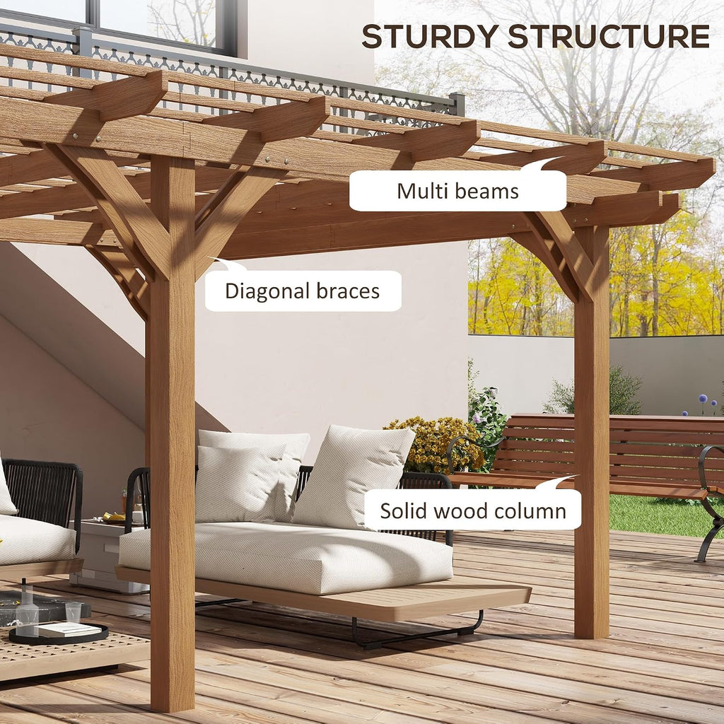 Wood Outdoor Patio Garden Pergola
