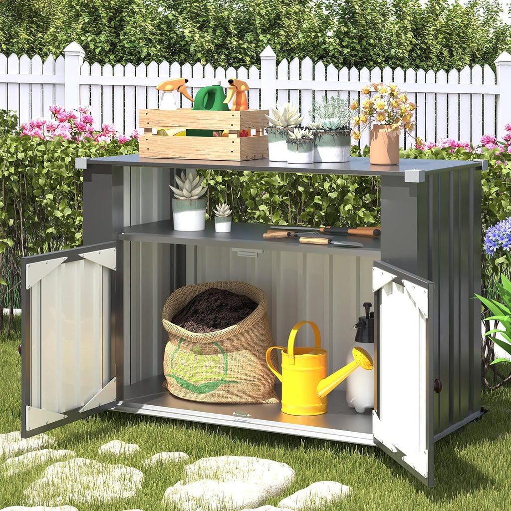 Rolling Outdoor Grill Table