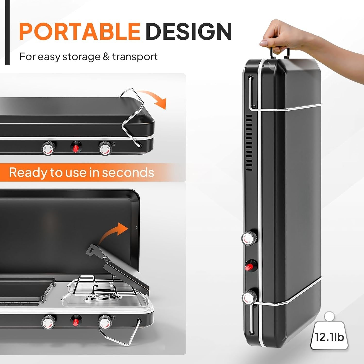 2-in-1 Portable Propane Grill